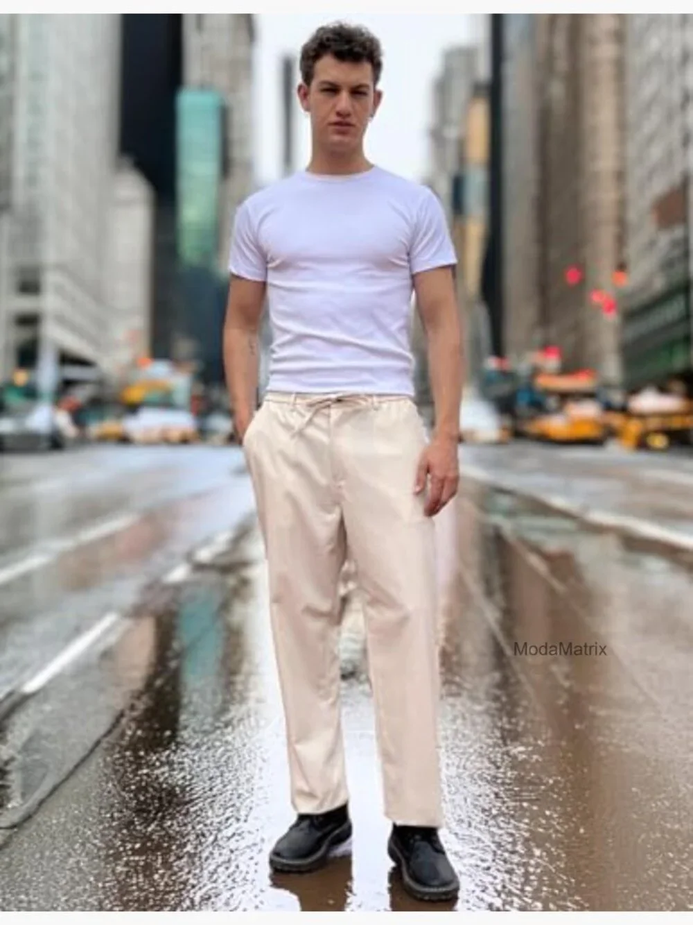 Mens Cotton Linen Drawstring Summer Beach Pants Casual Dress Trousers